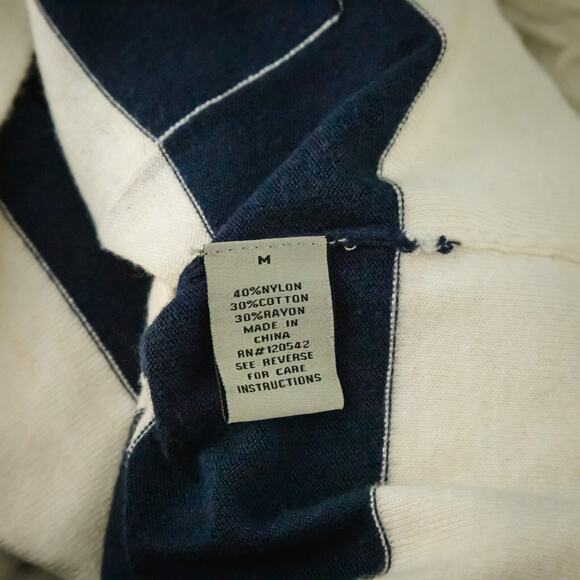 Remain Birger Christensen Size Medium M Blue Stripe Nautical Button Cardigan - Picture 4 of 6